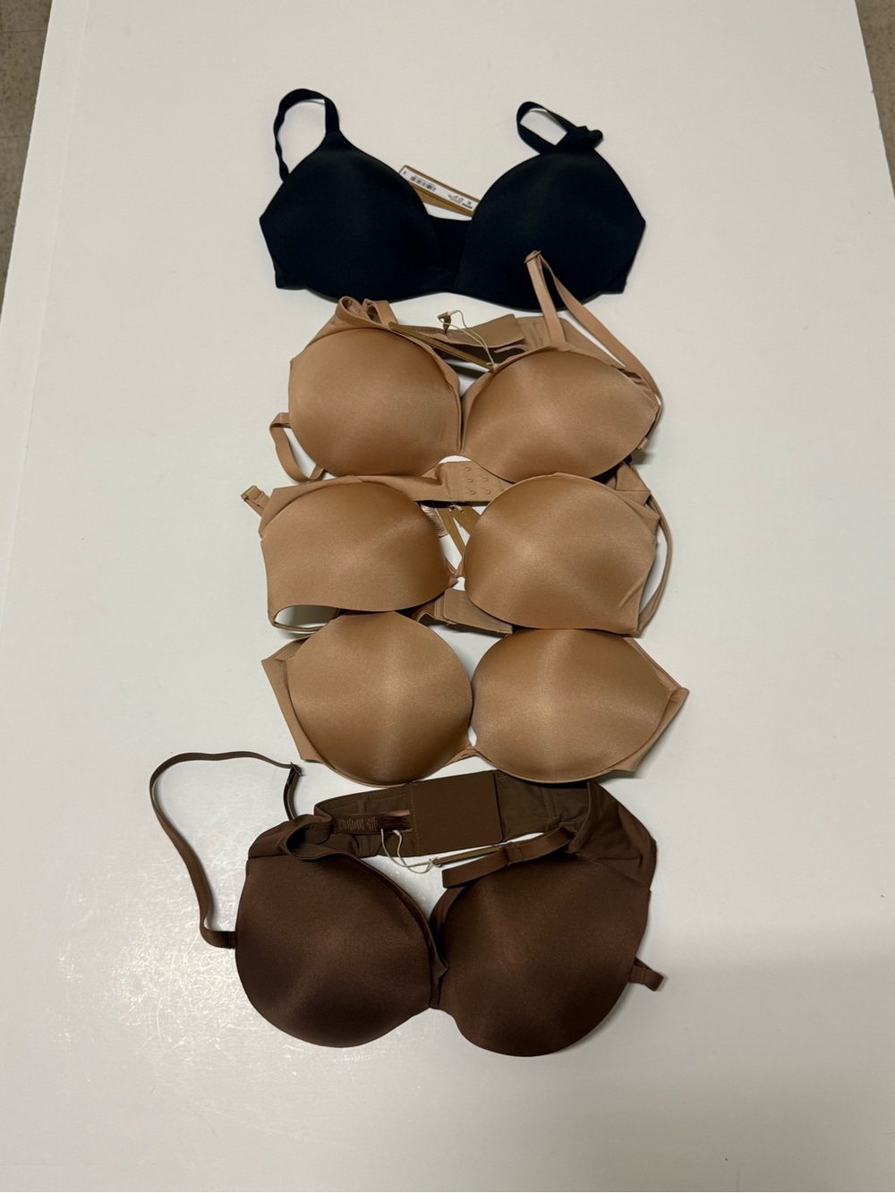 Skims Women’s NWT Bras Lot 5 Different Types Size 36C Brown/black Push Up Styles